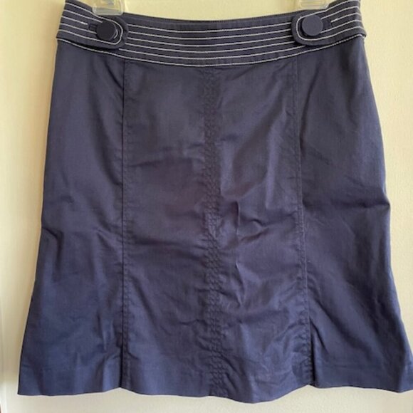 LILLY PULITZER Navy Button Accent 8 Panel Skirt Pink Label 4 - Picture 1 of 16